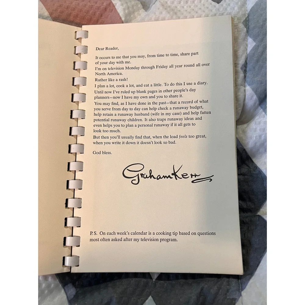 Vintage 1970 Graham Kerr The Galloping Gourmet Kitchen‎ Diary First Edition Book